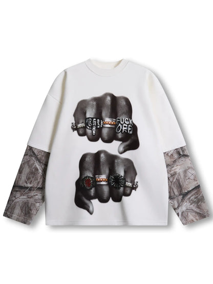 Rude Knuckles Layered T-shirt-313