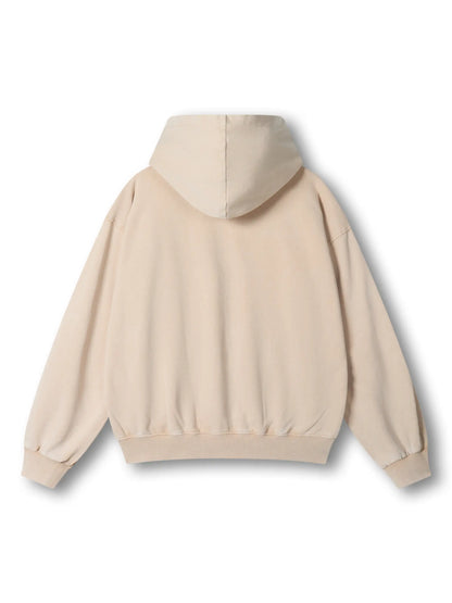 Sudadera con capucha gris Double Crazy con gráfico de texto "Not Luck Just Pray" de cristal