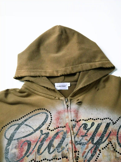 Sweat à capuche Croix cramoisie-355