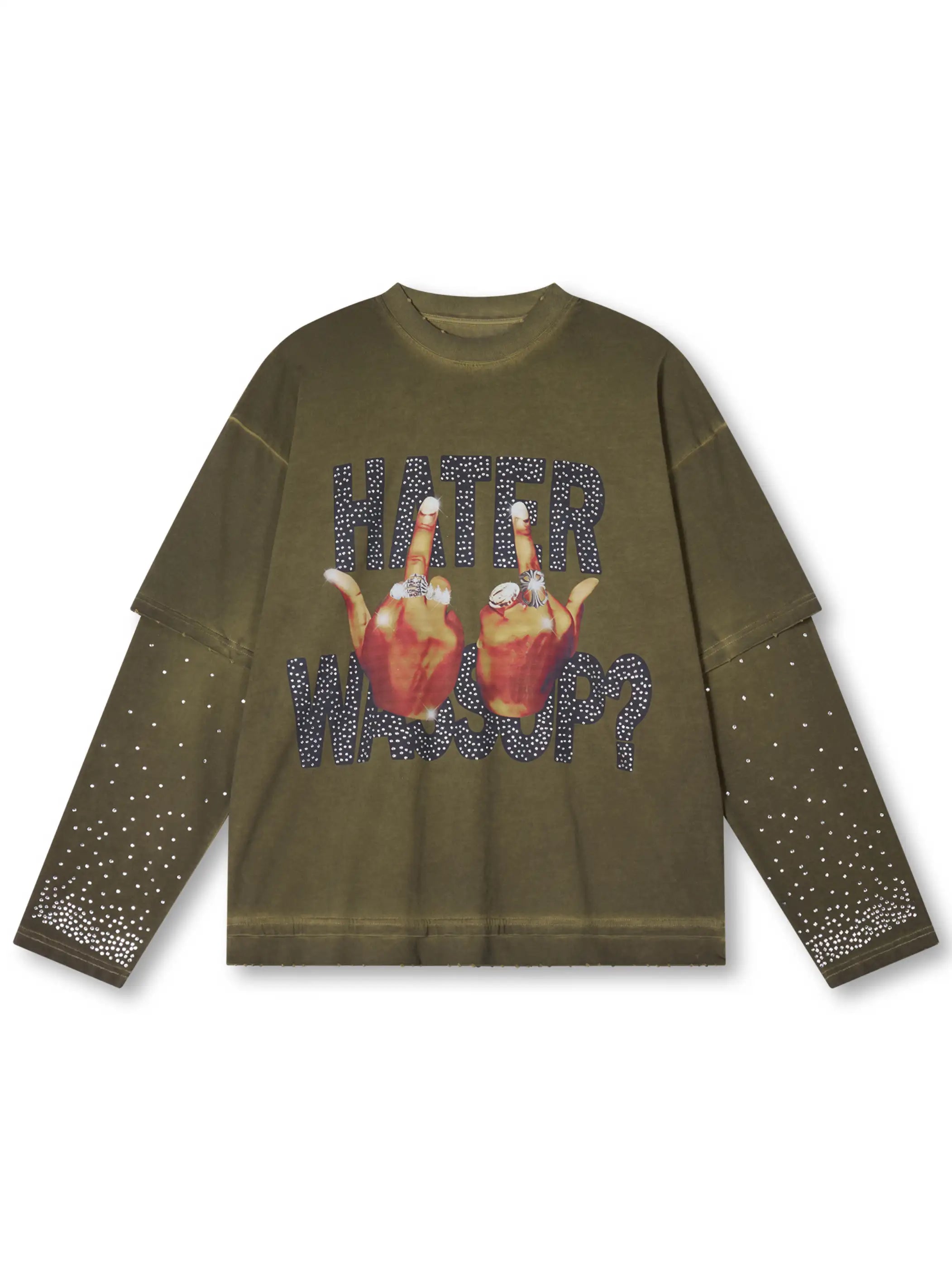 Iconic Hand Gesture Graphic Longsleeve-347
