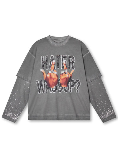 Street Rebel Rhinestone Longsleeve-348