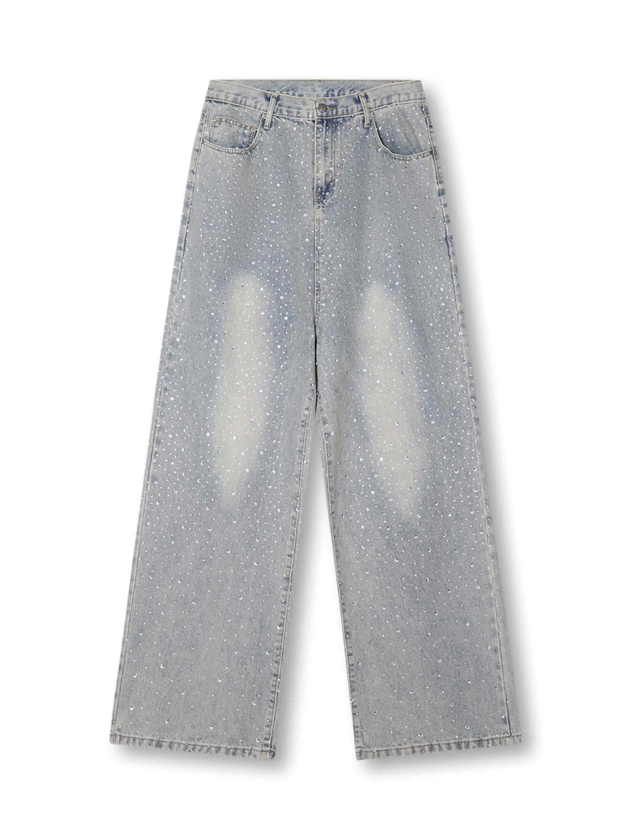 Blinged Out Denim Pants-S1175