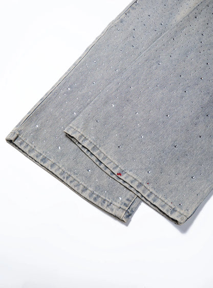 Blinged Out Denim Pants-S1175