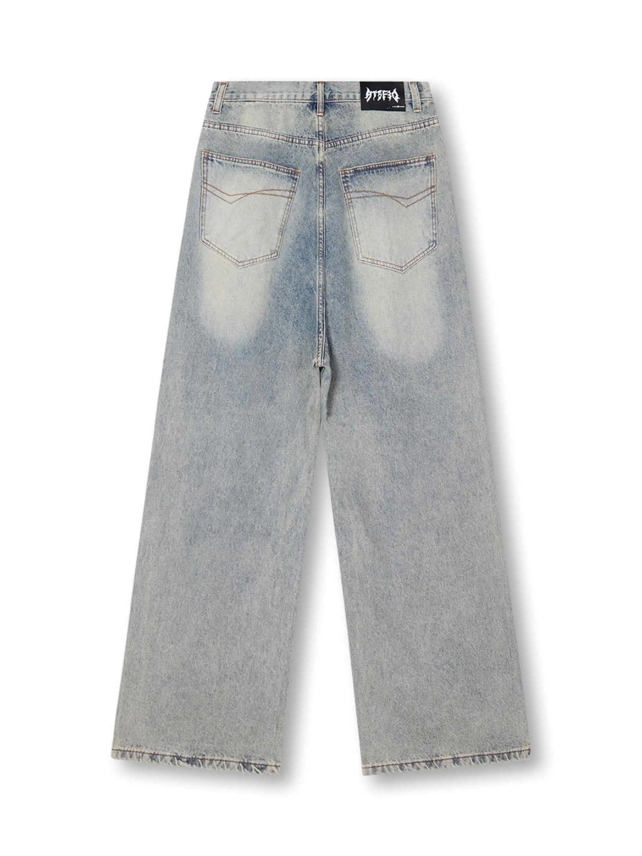 Vibe Stripes Wide-Leg Jeans-S1176