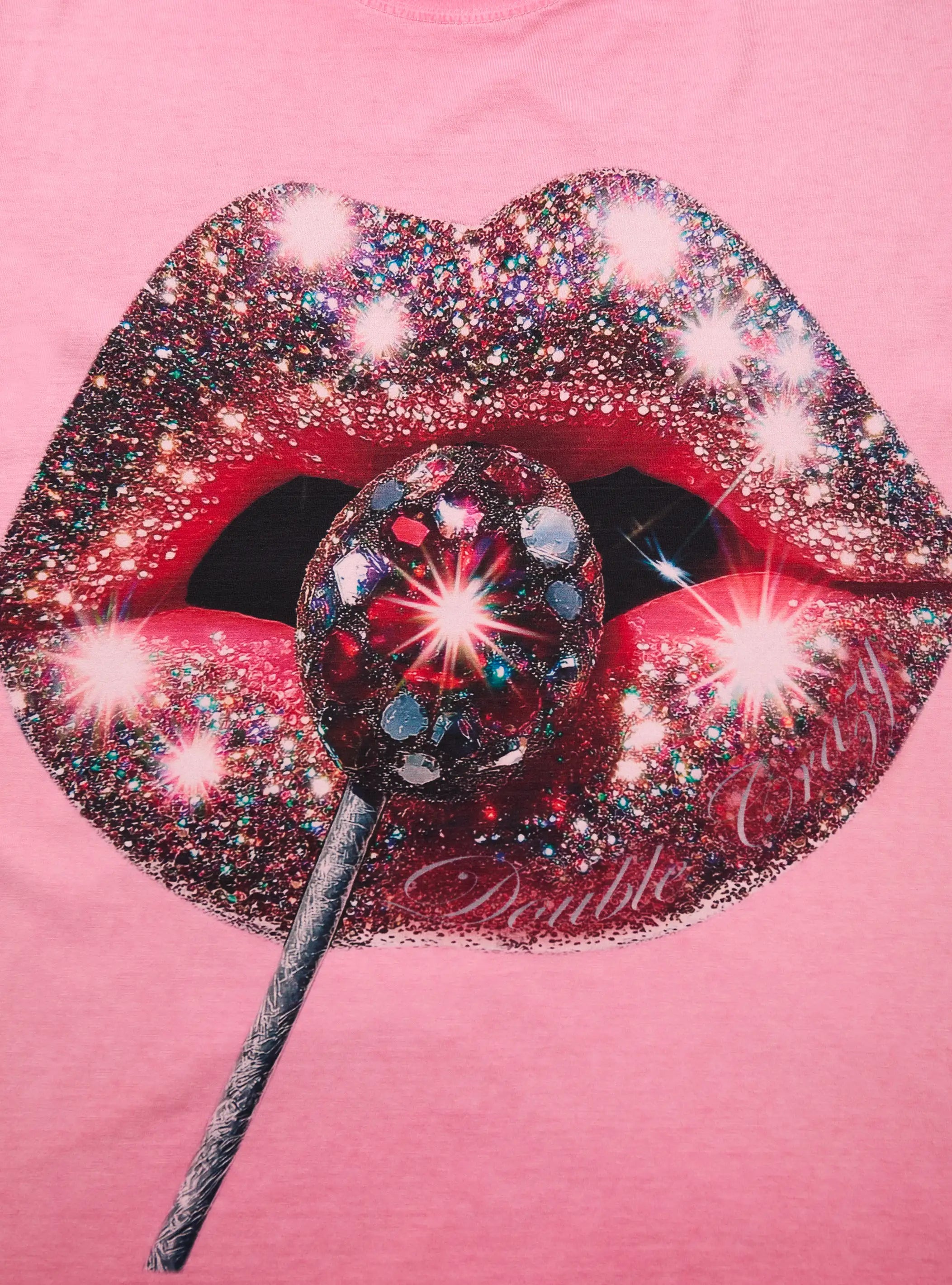 Glamorous Glitter Lips T-shirt -095