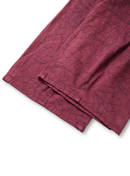 Hand-Drawn Chaos Denim Jeans-S1182