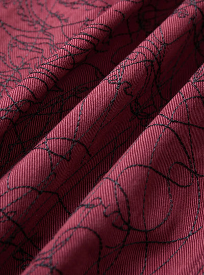 Hand-Drawn Chaos Denim Jeans-S1182