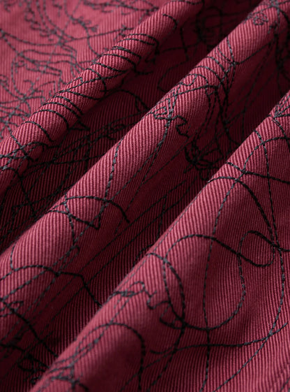 Hand-Drawn Chaos Denim Jeans-S1182