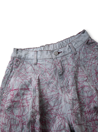 Hand-Drawn Chaos Denim Jeans-S1182