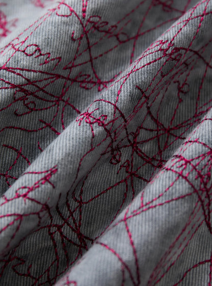 Hand-Drawn Chaos Denim Jeans-S1182