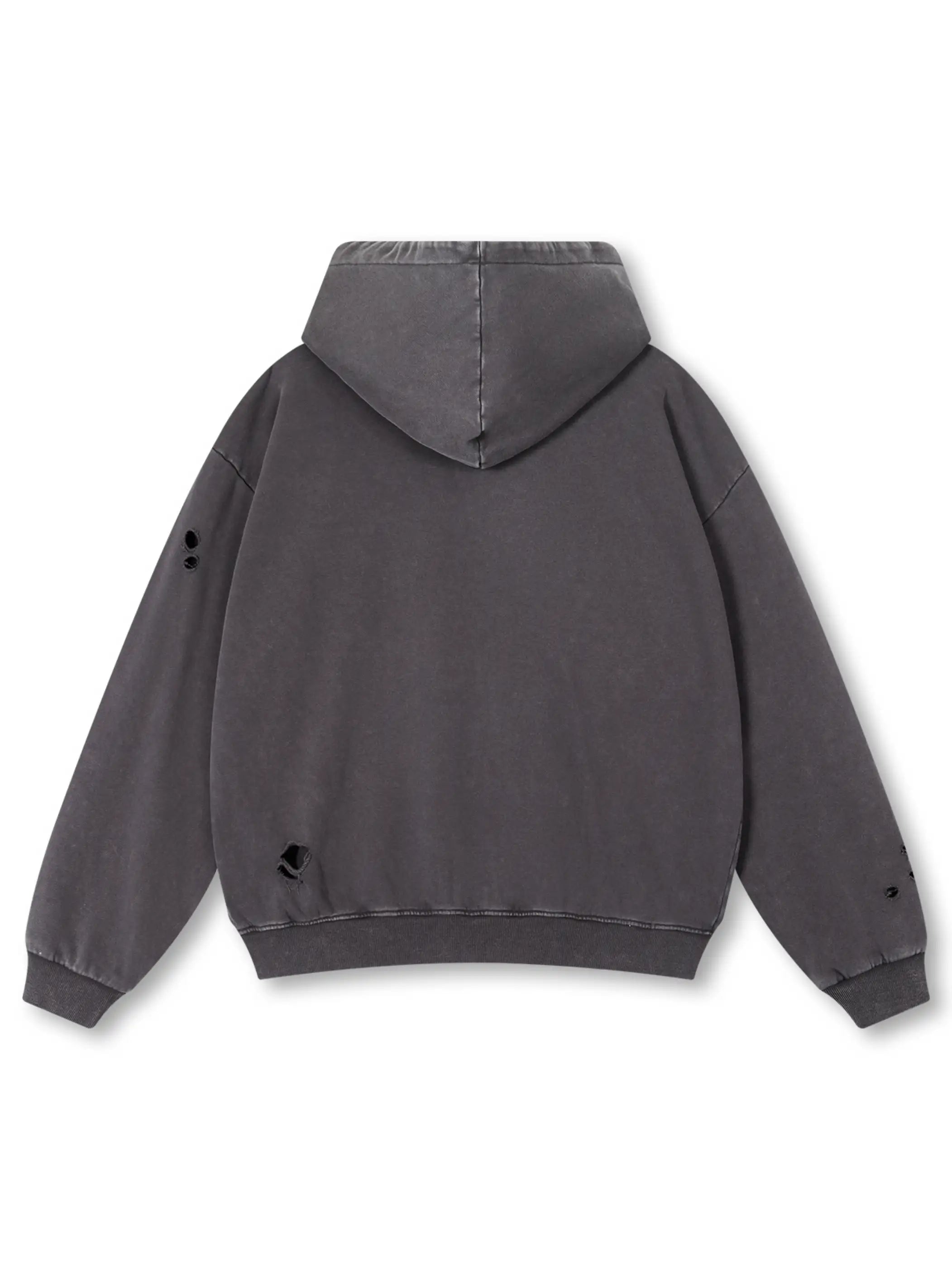 Luxury Hustle Distressed Hoodie-314