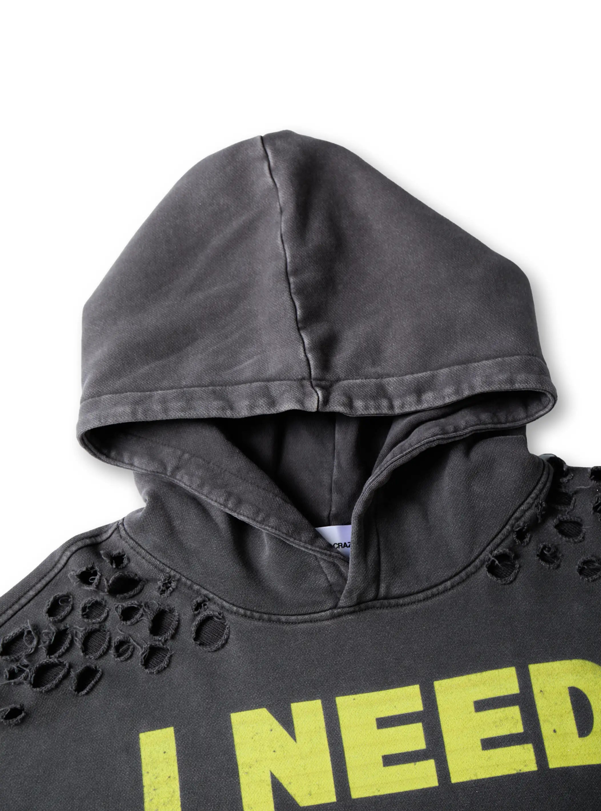 Luxury Hustle Distressed Hoodie-314