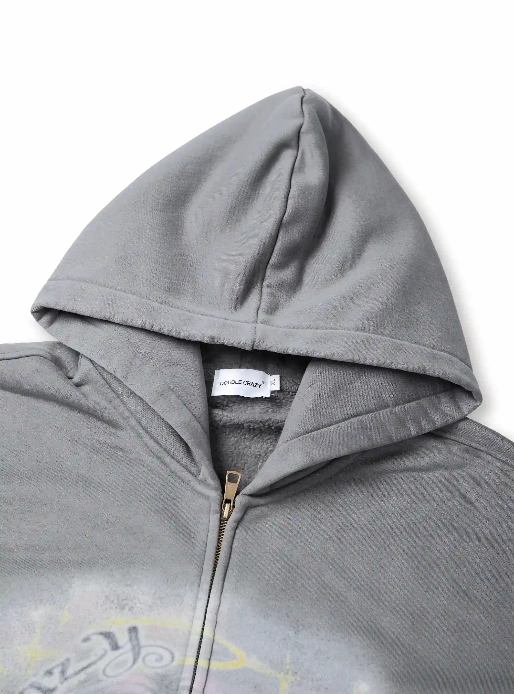 Angelic Cross Zip Hoodie-350