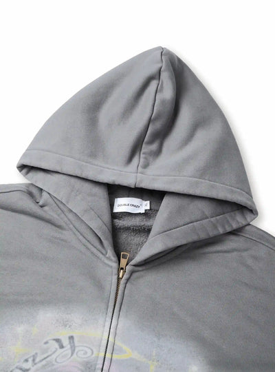 Angelic Cross Zip Hoodie-350