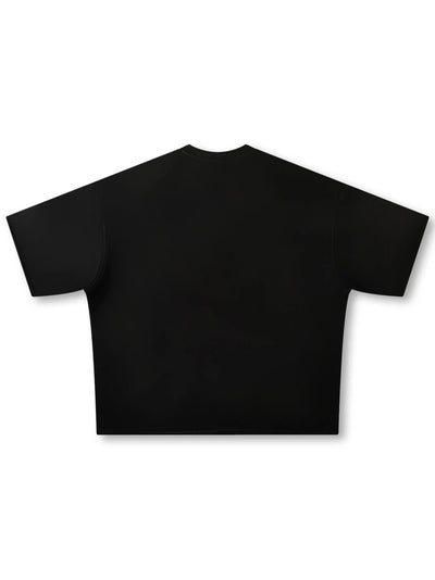 Boxy Relax Cracked Graphic Tee-431