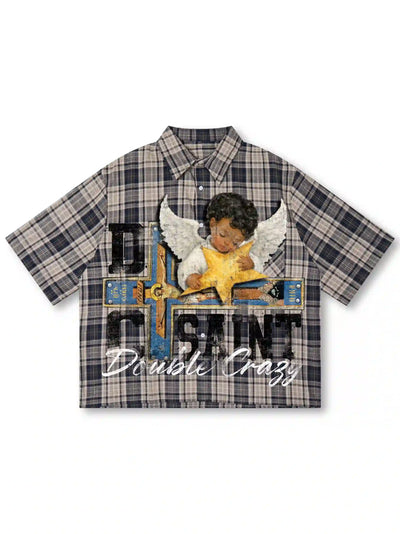 L.A. Grunge Cracked Cherub Shirt-427