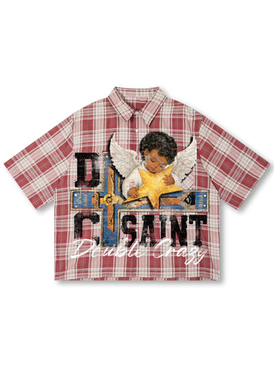 L.A. Grunge Cracked Cherub Shirt-427