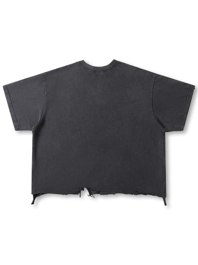 Distressed Grunge Angel Bear Tee-443