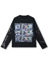 Camiseta de manga larga Dirty Money Streetwear-407