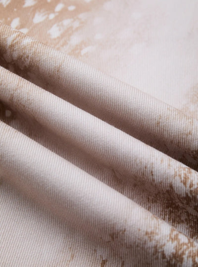 Fawn-Print Curved-Leg Denim-S1200