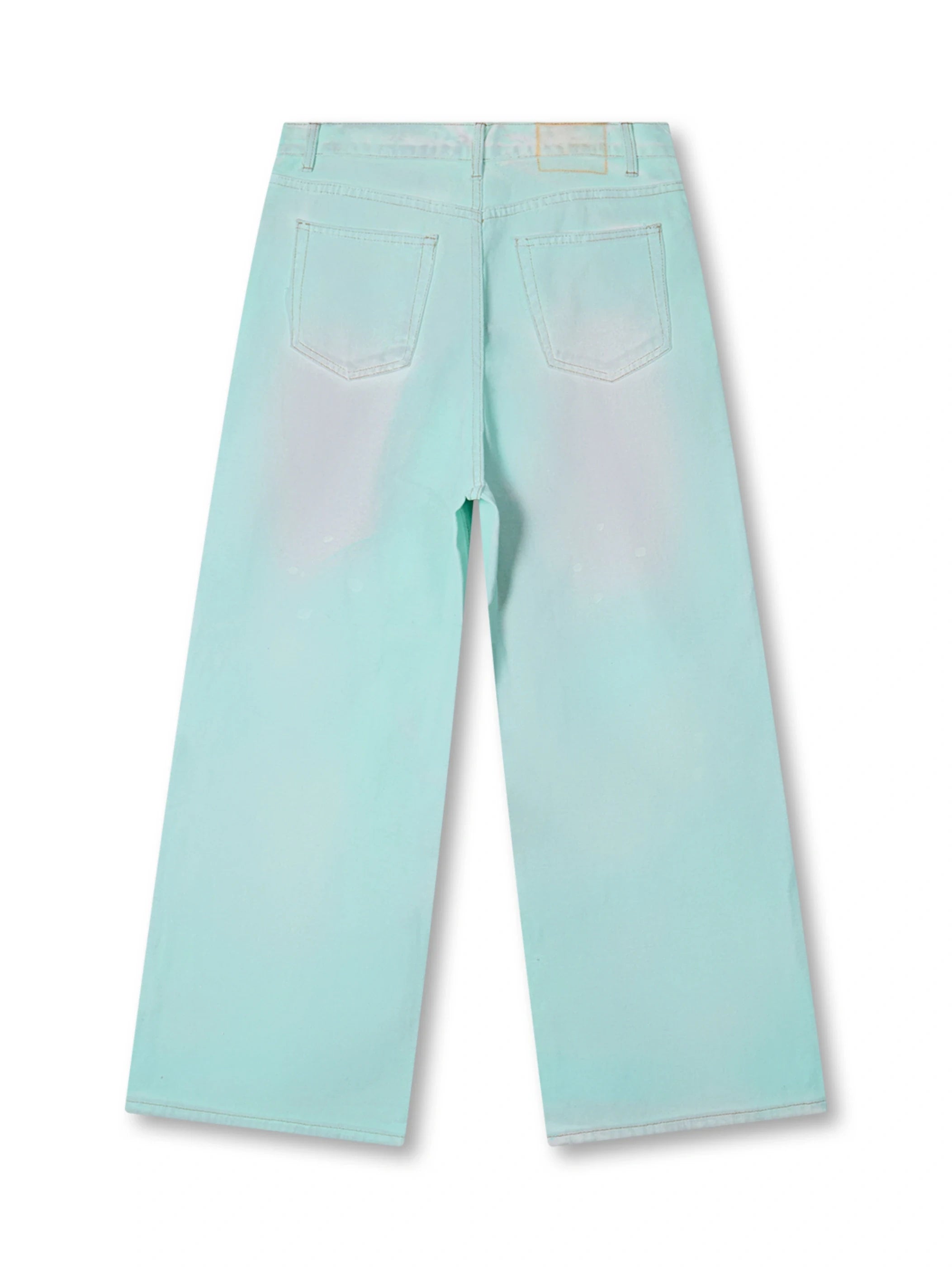 Neon Glow Stacked Baggy Jeans-S1201