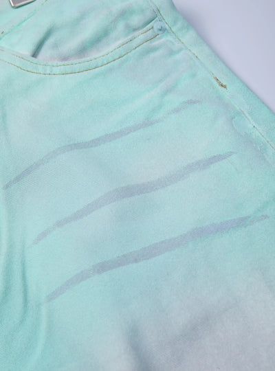 Neon Glow Stacked Baggy Jeans-S1201