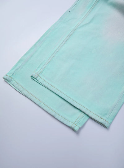 Neon Glow Stacked Baggy Jeans-S1201