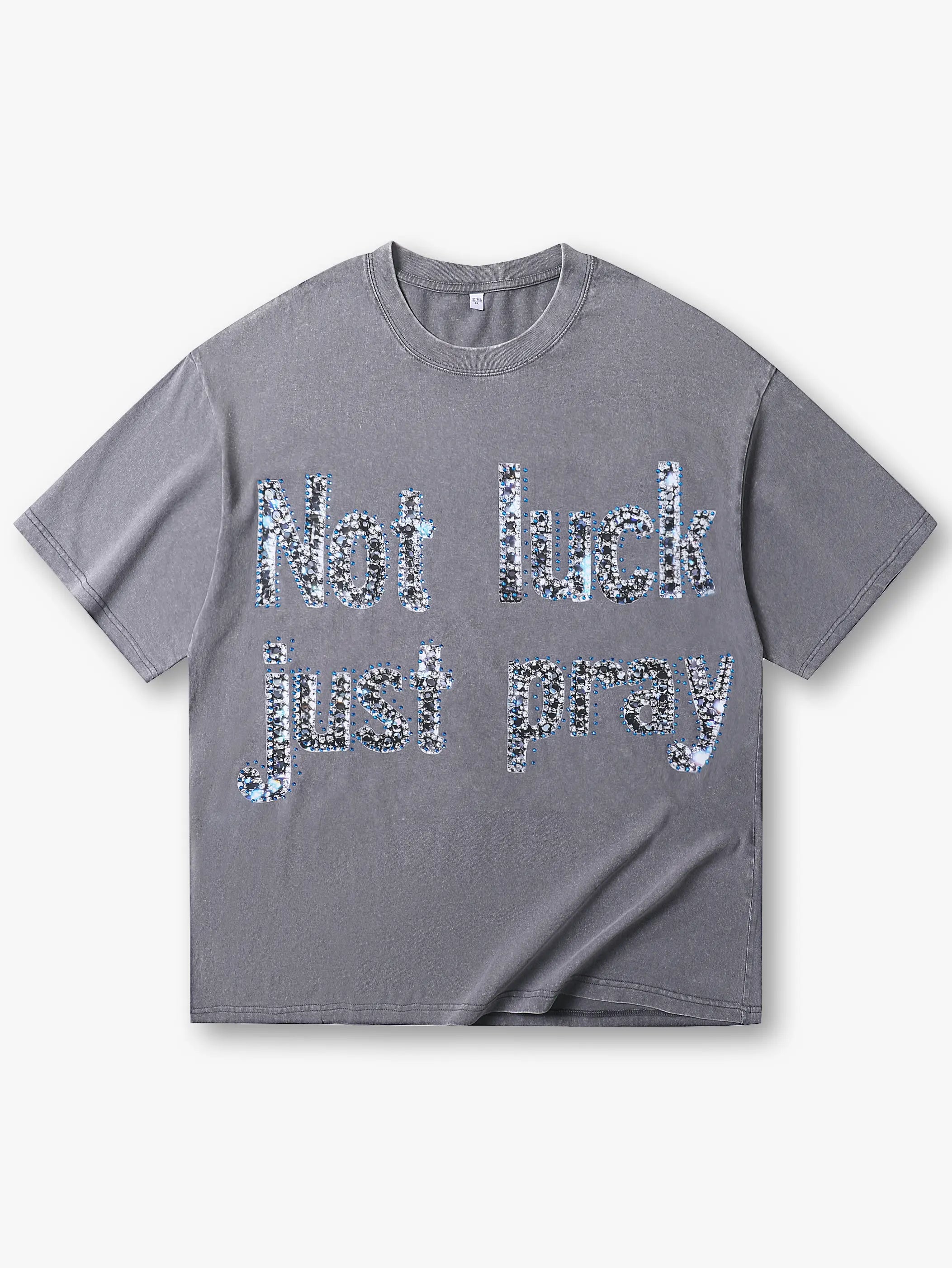 Shining Diamond Graffiti Print T-shirt-069T
