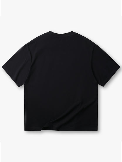T-shirt graphique de luxe Diamond Grillz Mouth noir style streetwear mode hip-hop