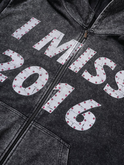 Retro Hoodie Streetwear Zip-Up Sweatshirt for Trendy Fashion - 103
