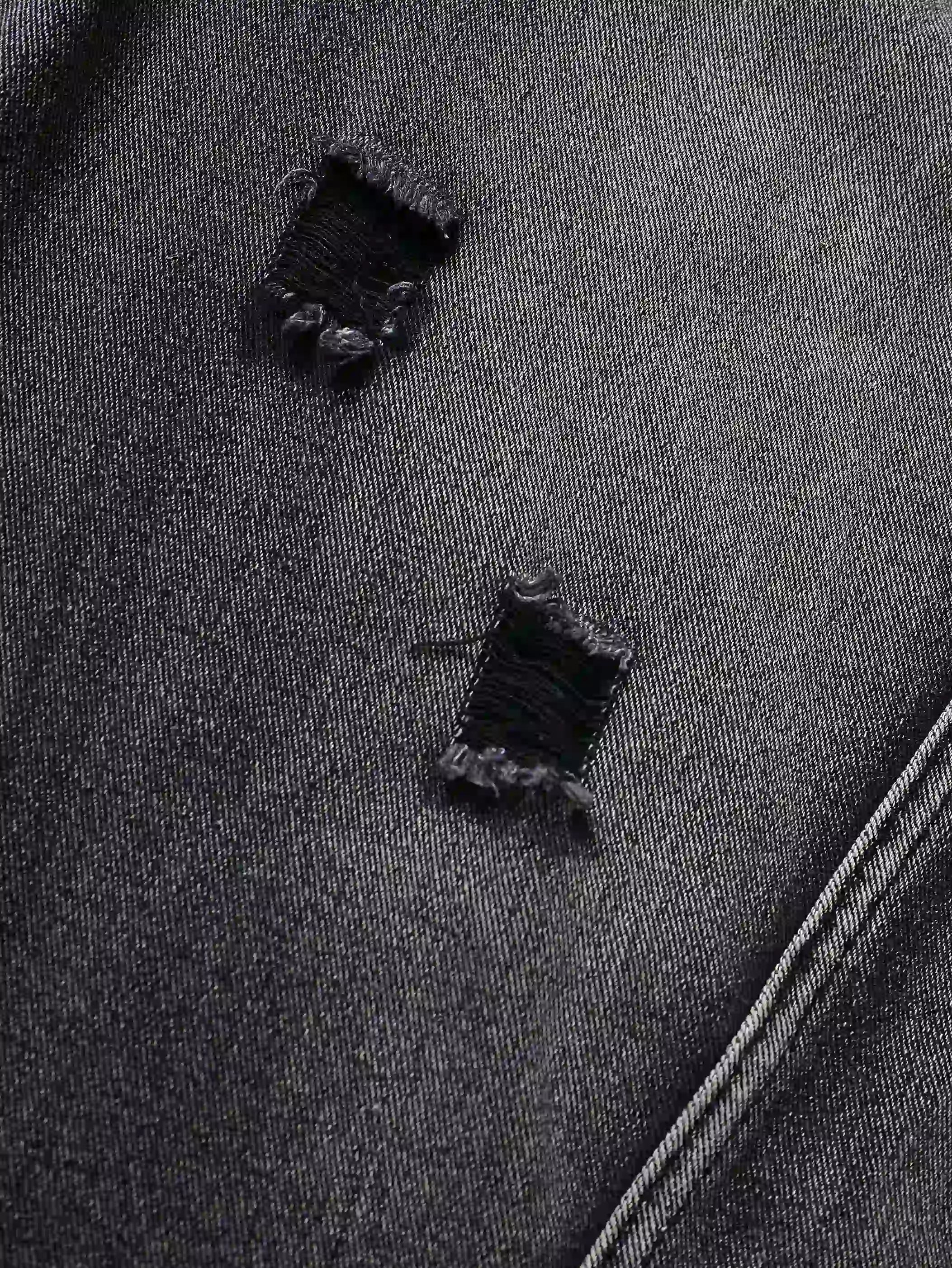 Dark Wash Distress Jeans-S131