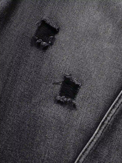 Dark Wash Distress Jeans-S131