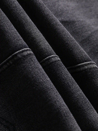 Dark Wash Distress Jeans - S131