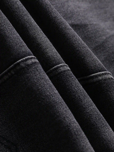 Dark Wash Distress Jeans-S131