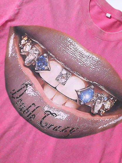 Pink Lip Graphic T-shirt - S127