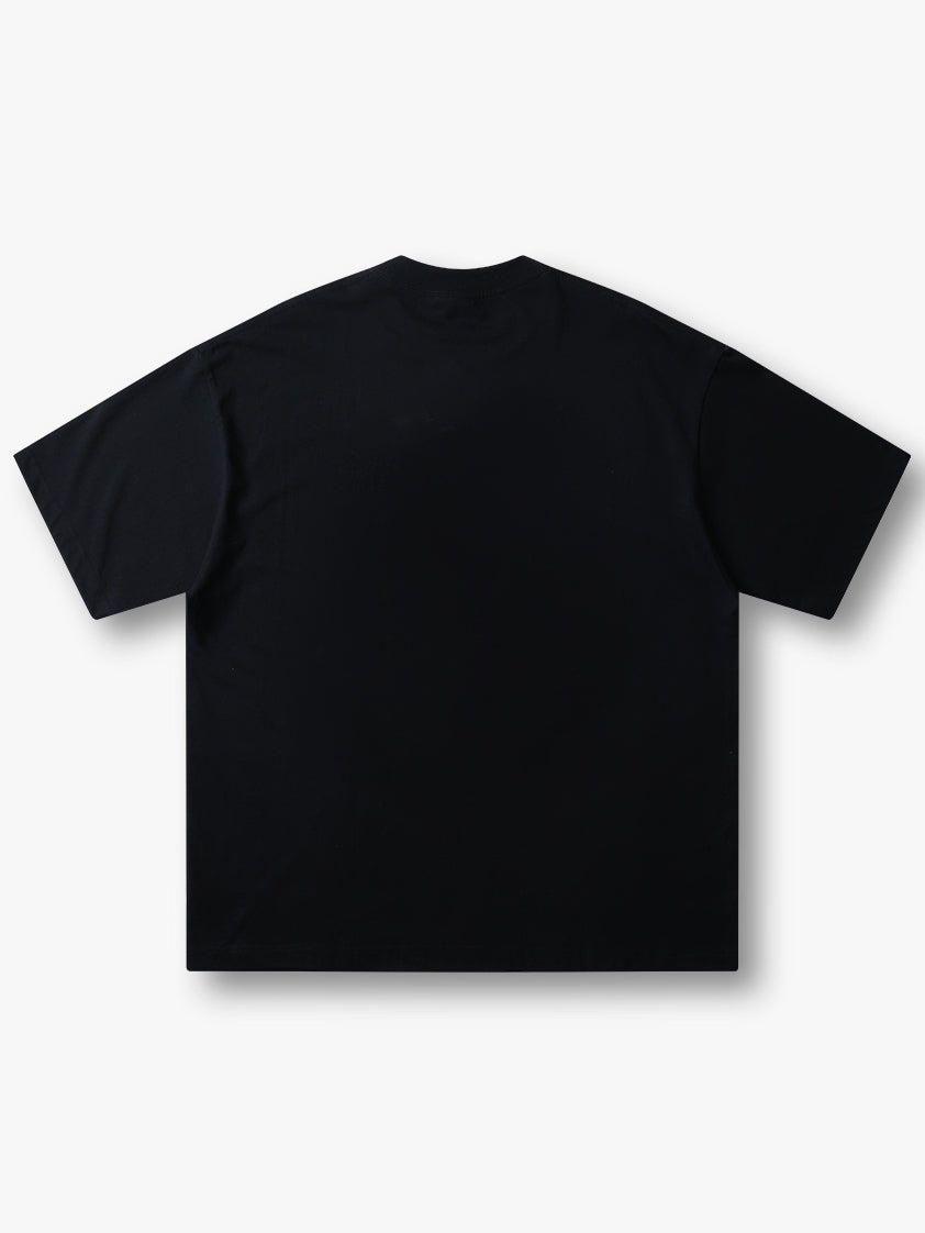 Virgin Mary Graphic Tee for Men Streetwear Oversized T Shirt Black-181