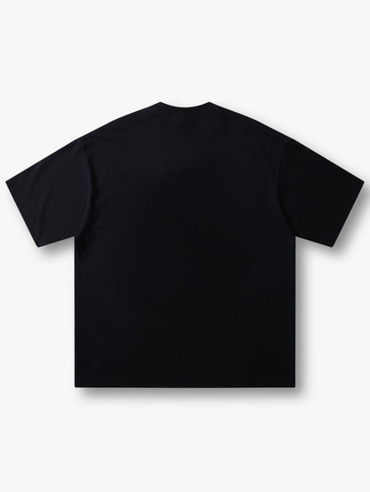 Virgin Mary Graphic Tee for Men Streetwear Oversized T Shirt Black-181