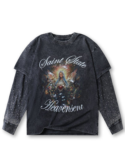 Heavensent Angel Awakening Long Sleeve T-shirt-156B