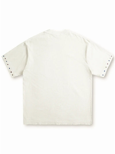 Camiseta con pedrería de lágrima romántica-148