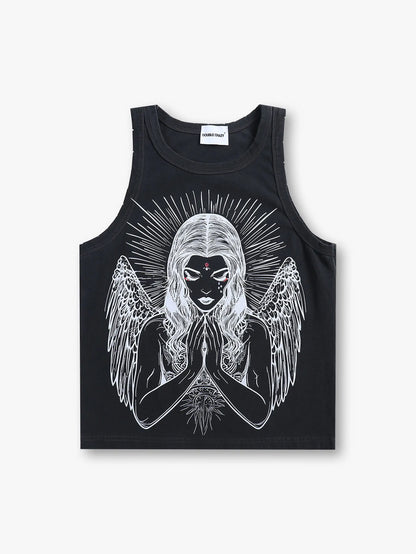 Angel Wings Graphic Tank Top -113