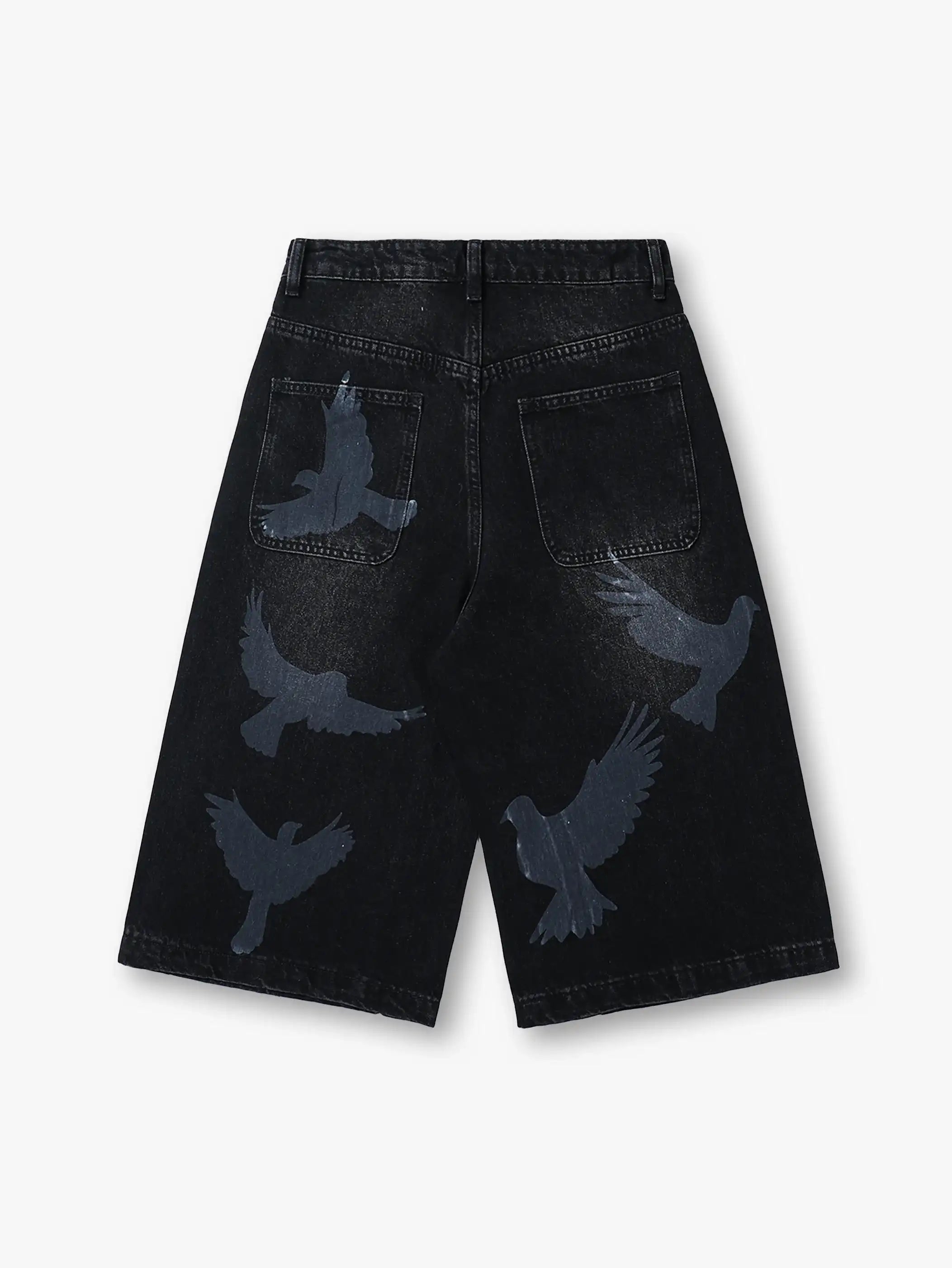 Wings of Freedom Denim Shorts-195