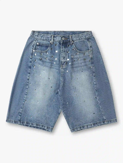 Short en jean cristal étincelant-197