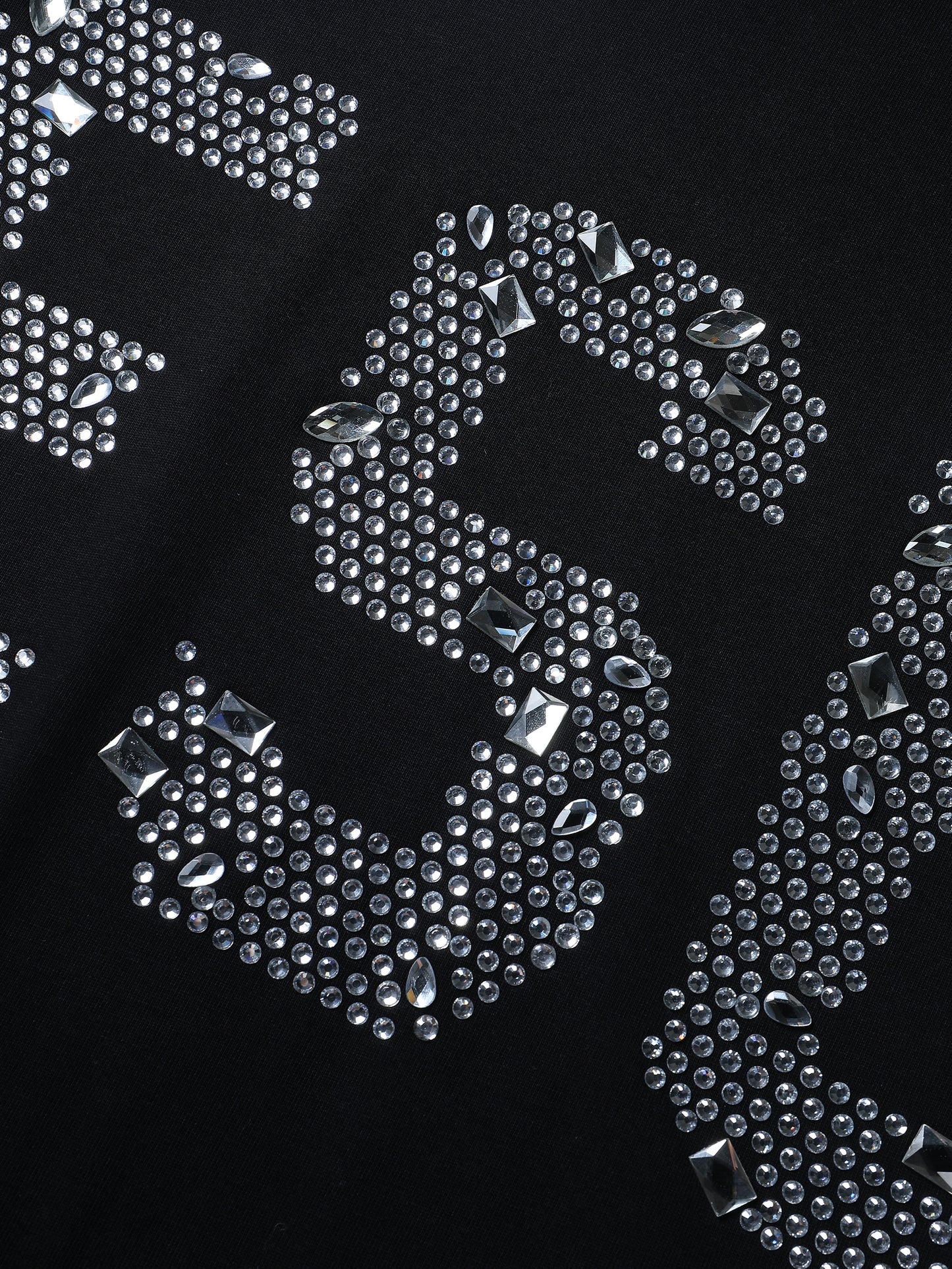 Sparkle Style Jesus Rhinestone T Shirt Black Oversized Christian Graphic Tee Streetwear-203