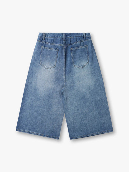 Shining Cross Denim Shorts-198