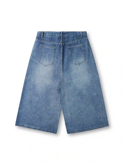 Shining Cross Denim Shorts-198