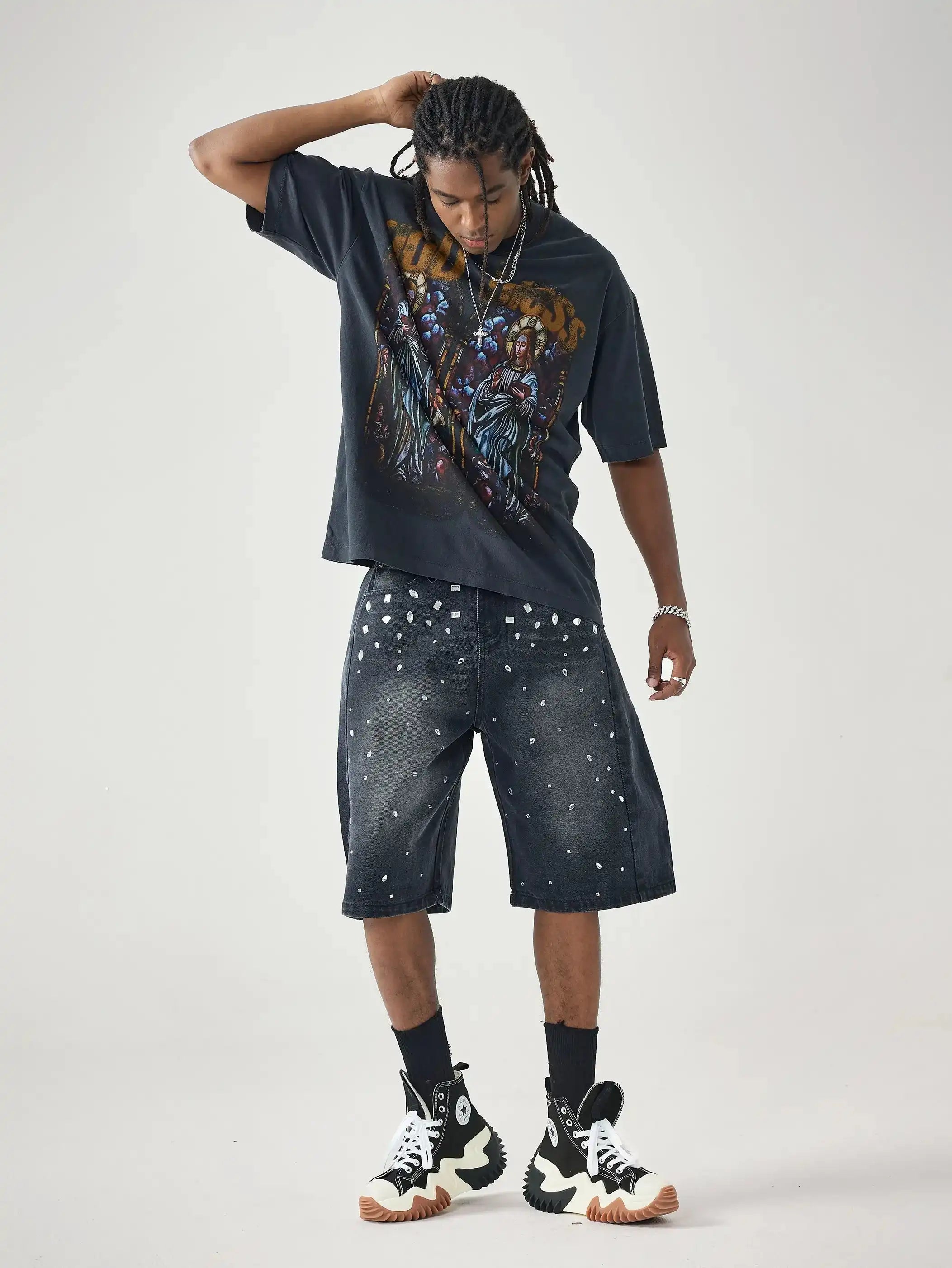 God Bless the Saints – Stained Glass T-shirt-158