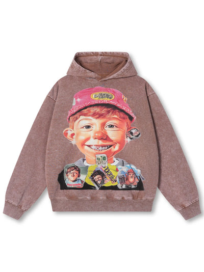 Sudadera retro con capucha Puppet Chaos-066W