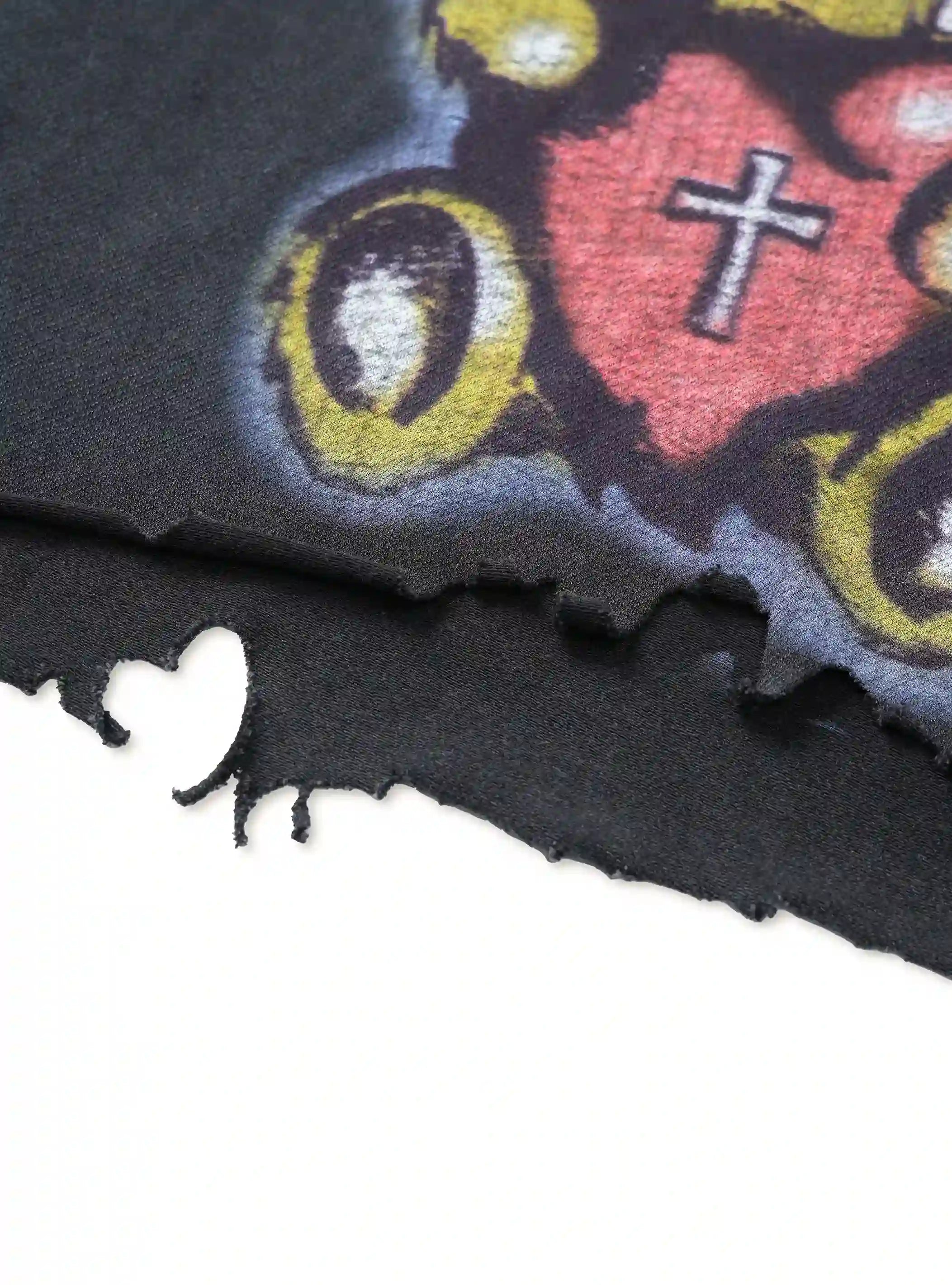 Distressed Grunge Angel Bear Tee-443