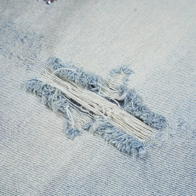 Punk Graphic Baggy Denim Jorts-579