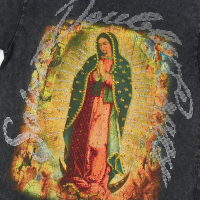 T-shirt Vintage Vierge Dégoulinant de Diamants-356T